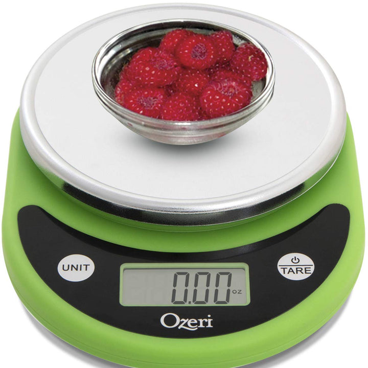 Ozeri Pronto Digital Multifunction Kitchen and Food Scale, Black on Lime