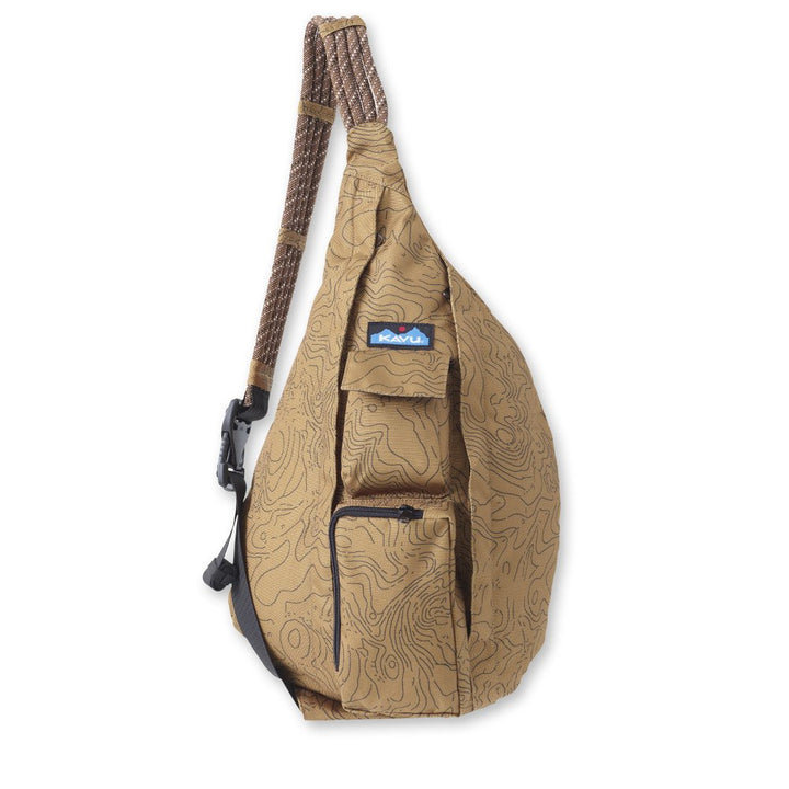 KAVU Original Rope Sling Bag Polyester Crossbody Backpack - Carbon Tribal One Size