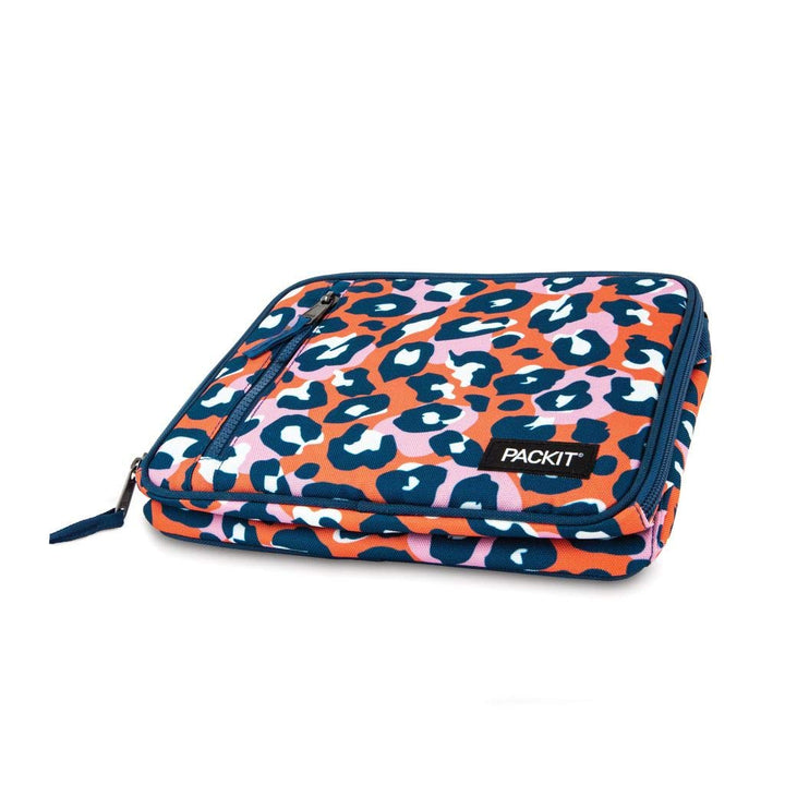 PackIt Freezable Classic Lunch Box, Wild Leopard Orange