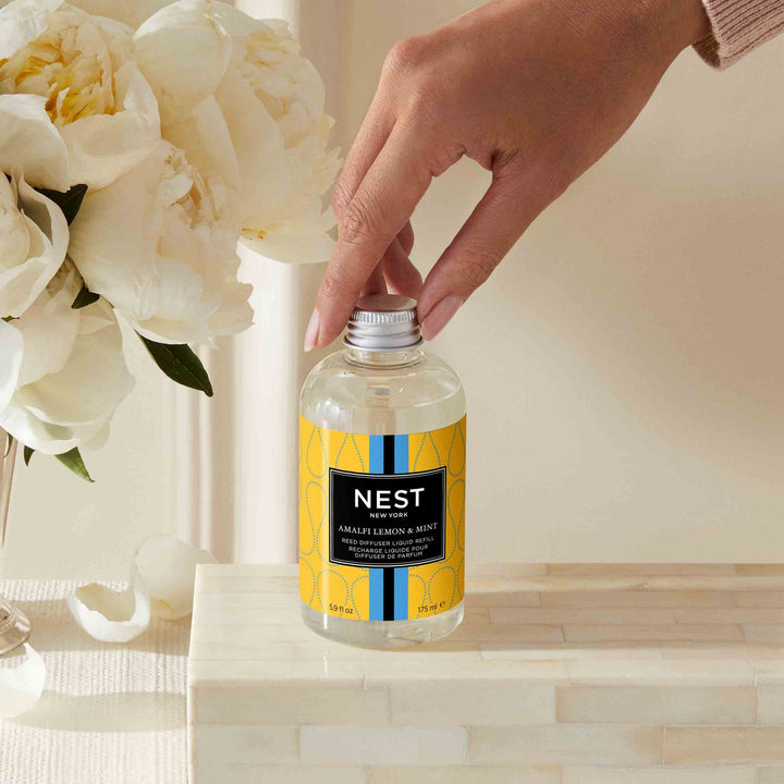 NEST Fragrances Amalfi Lemon & Mint Reed Diffuser Refill, 5 Fluid Ounces