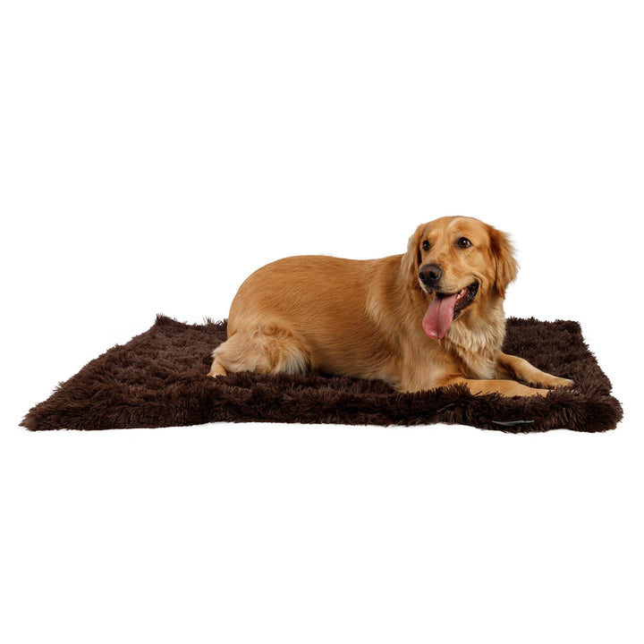 Best Friends by Sheri Calming Shag Fur Pet Throw Blanket, Dark Chocolate, 40"x50" Dark Brown 40" x 50"