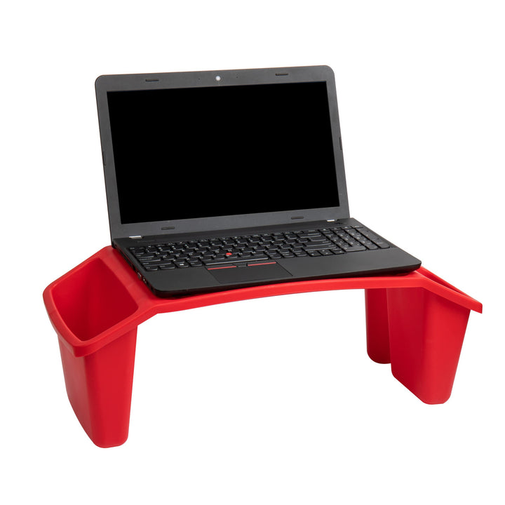 Mind Reader Kids Lap Desk, Activity Tray, Drawing, Stackable, Classroom, Portable, Plastic, 22.25" L x 10.75" W x 8.5" H, Red 1-Pack