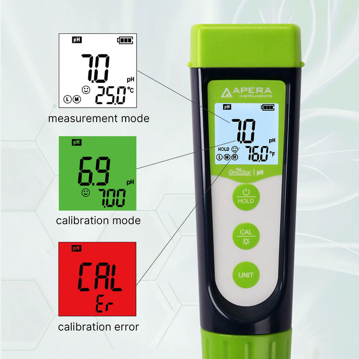 Apera Instruments AI102G GroStar Series GS2 Soil pH Pen Tester Kit for Direct Soil Test and Nutrient Solutions Test with Replaceable Swiss Spear pH Probe, Gen II