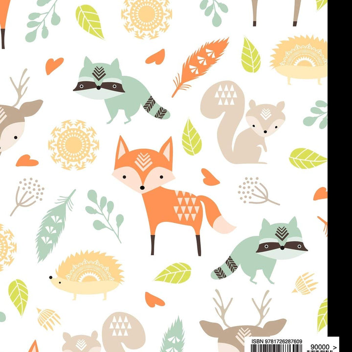 Composition Notebook: Cute Woodland Animals Primary Copy Book, Wide Ruled SOFT Cover Marble Kid Girl Boy Elementary Grade Back To School Supplies, Student Teacher Lined Writing Journal, 110 Pages