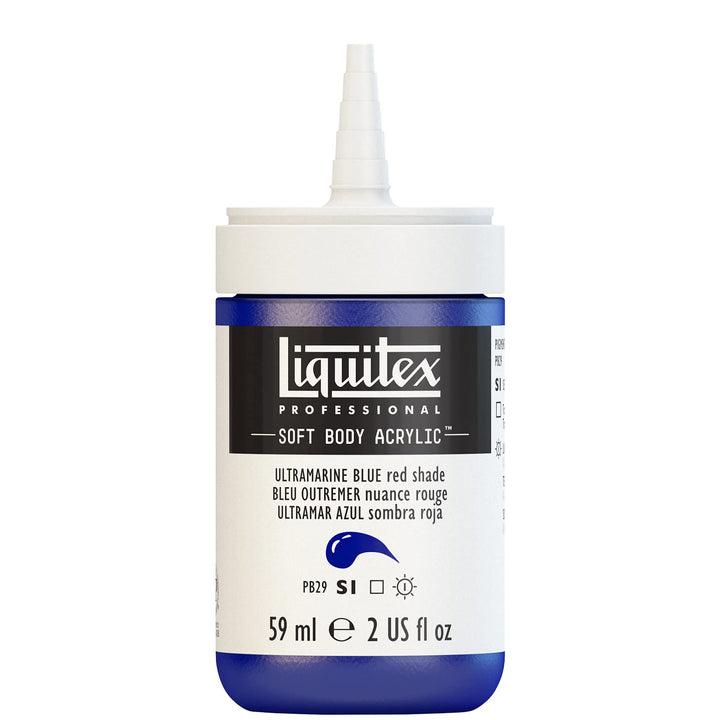 Liquitex Professional Soft Body Acrylic Paint, 59ml (2-oz) Bottle, Ultramarine Blue (Red Shade) 2-oz Bottle Ultramarine Blue (Red Shade)