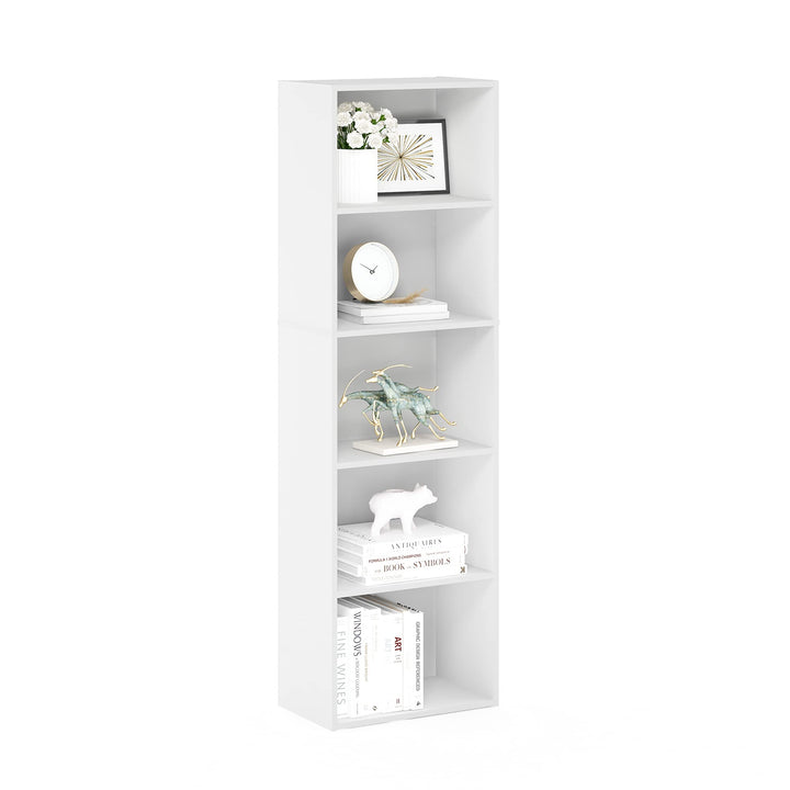 Furinno Pasir 3-Tier Open Shelf Bookcase, White/Green 11003WH/GR 3-Tier Cube