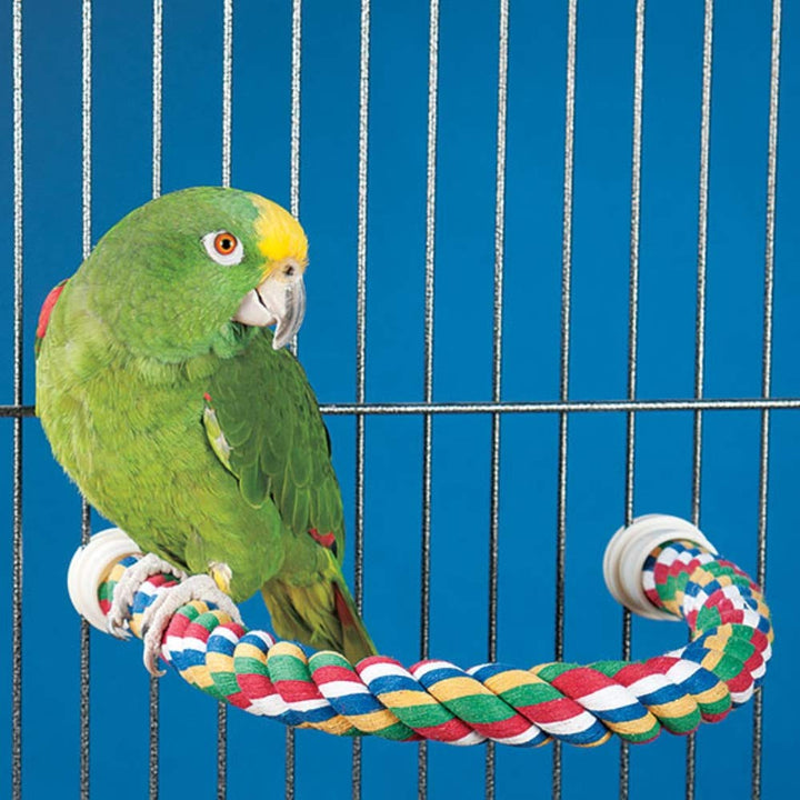 JW Pet Comfy Perch For Birds Flexible Multi-color Rope, Small - 32" Length 32"