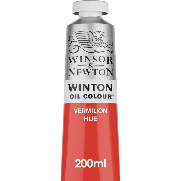 Winsor & Newton Winton Oil Color, 200ml (6.75-oz) Tube, Vermilion Hue 6.75-oz Tube