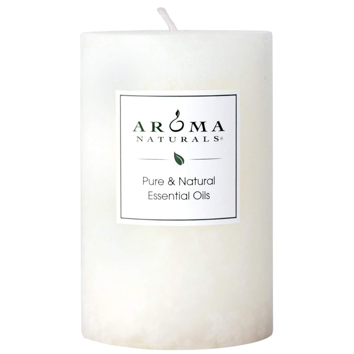 Aroma Naturals Holiday Juniper, Spruce and Basil Essential Oil Pillar Candle, Fresh Forest, 3 inch x 3.5 inch Juniper, Spruce & Basil 3" x 3.5" Pillar