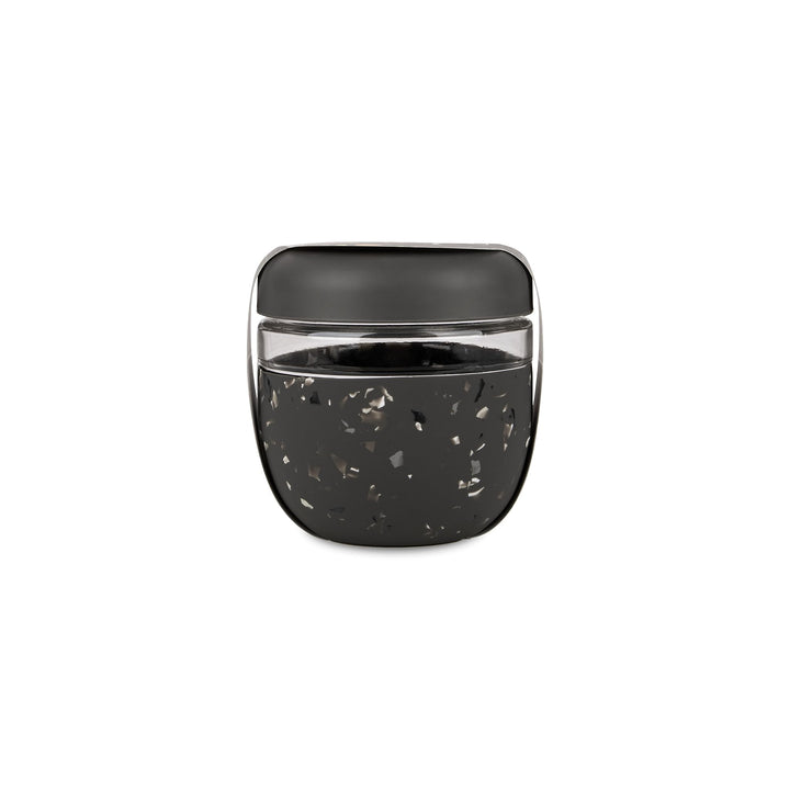 W&P Porter Seal Tight Glass Food Storage Container with Lid, Terrazzo Charcoal 24oz, Leak & Spill Proof Meal Prep Container, Microwave & Dishwasher Safe, Borosilicate Glass 24 oz