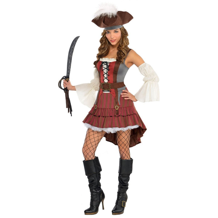 Amscan Castaway Pirate Costume Set (1 Pc.) - Authentic Design - Perfect for Parties & Halloween Multi-colored Small