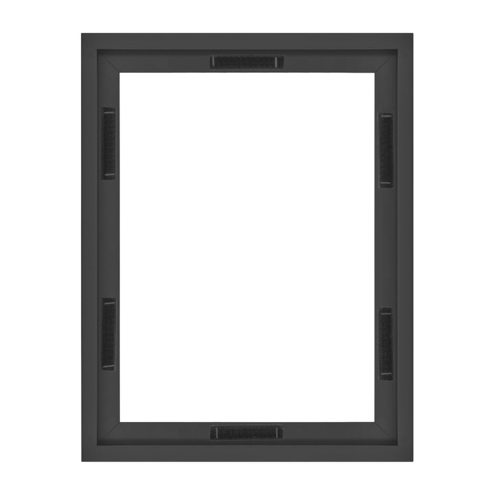 MCS Floating Frame with Canvas Included, Art Frames for Canvas Paintings with Adhesive Fasteners and Hanging Hardware, Walnut Woodgrain, 18 x 24 Inch 18x24