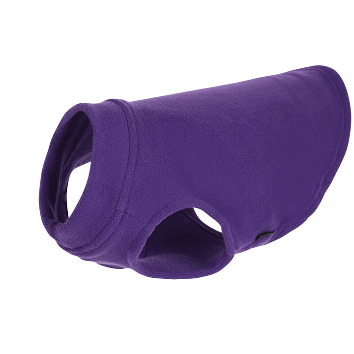 Gooby Stretch Fleece Vest Dog Sweater - Violet, Small - Warm Pullover Fleece Dog Jacket - Winter Dog Clothes for Small Dogs Boy or Girl - Dog Sweaters for Small Dogs to Dog Sweaters for Large Dogs Small Length (9")