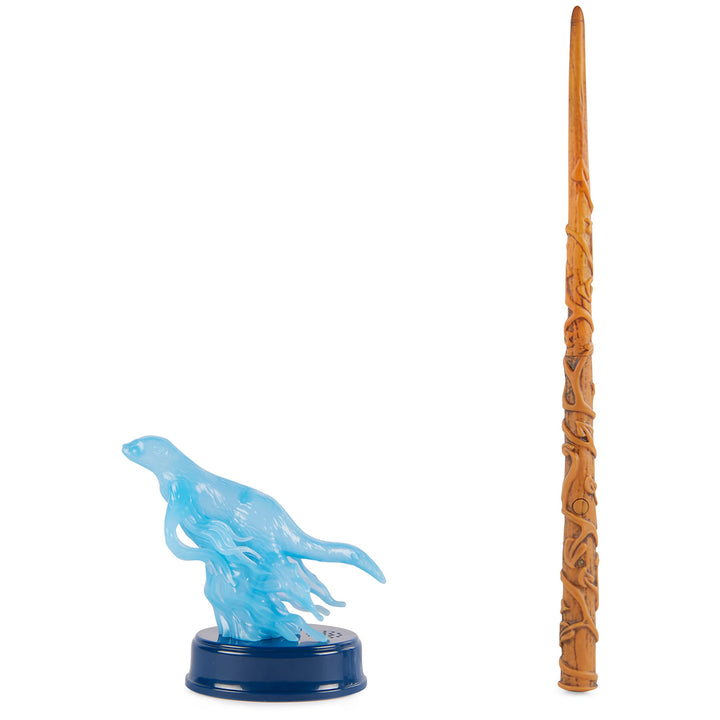 Wizarding World Harry Potter, 13-inch Hermione Granger Patronus Spell Wand with Otter Figure, Lights and Sounds, Kids Toys for Ages 6 and up Light-up Patronus Wand (Hermione)