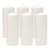 Stonebriar 80 Hour Long Burning White Unscented Pillar Candles, 3x8, White, 6 Count 3" x 8" 6.0