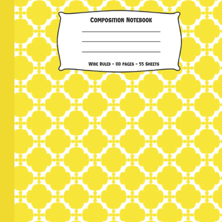 Yellow Composition Notebook: Yellow Marble Composition Notebook - 7.5" X 9.25" 110 Pages Wide Ruled - For Back To School Supplies. Perfect As Note Book Or Exercise Book For School Or College.