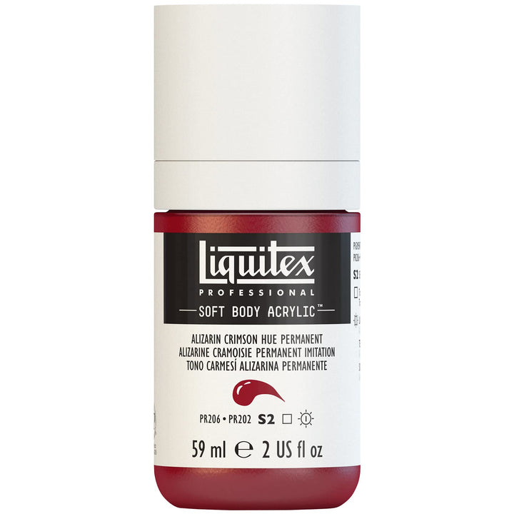 Liquitex Professional Soft Body Acrylic Paint, 59ml (2-oz) Bottle, Alizarin Crimson Hue Permanent 2-oz Bottle