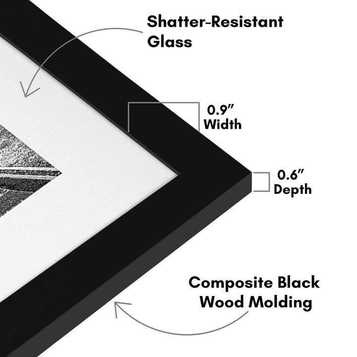 Americanflat 6x8 Picture Frame with Shatter-Resistant Glass - Use as 3x5 Frame with Mat or 6x8 Frame Without Mat - Signature Collection - Photo Frame for Tabletop and Wall Display - White 6x6