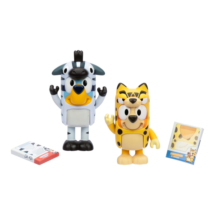 Bluey Figure 2-Pack - Animal Costumes, 2.5 Inch Figures with Accessories, Kids Can Recreate Their Favorite Moments from The Episode - Onesies