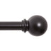 Kenney KN71607 Chelsea Ball End Standard Decorative Window Curtain Rod, 48-86" Adjustable Length, Black Finish, 5/8" Diameter Steel Tube, 1-Pack