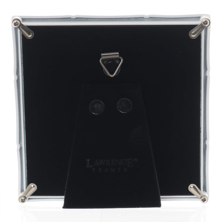 Lawrence Frames 8x10 Black Polished Metal Picture Frame with Bamboo Design, or 5x7 with Included Mat Black Smoke 8x10 (5x7 Mat)