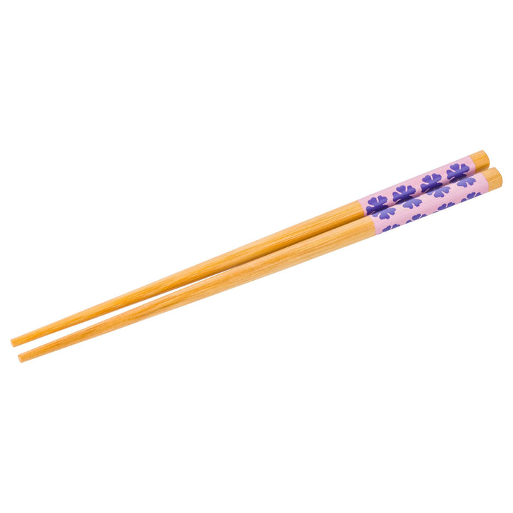 Silver Buffalo Sanrio My Melody And Kuromi Pastel Floral Pattern Ceramic Ramen Bowl with Chopsticks, 20 Ounces, Purple/Multi