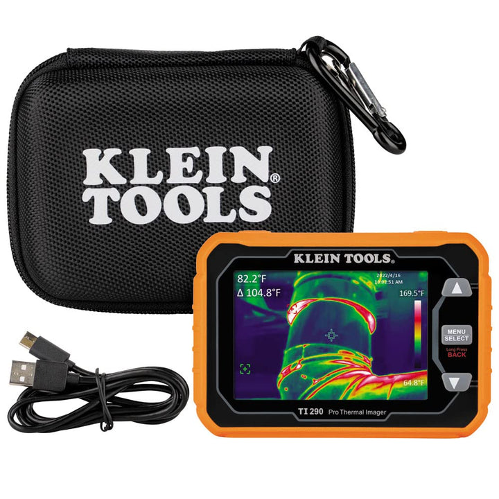 Klein Tools TI290 Rechargeable PRO Thermal Imaging Camera, Over 49000 Pixels, Wi-Fi Data Transfer, 3 Palettes, High / Low Temperature Points Ultra Hi Res w/ WiFi