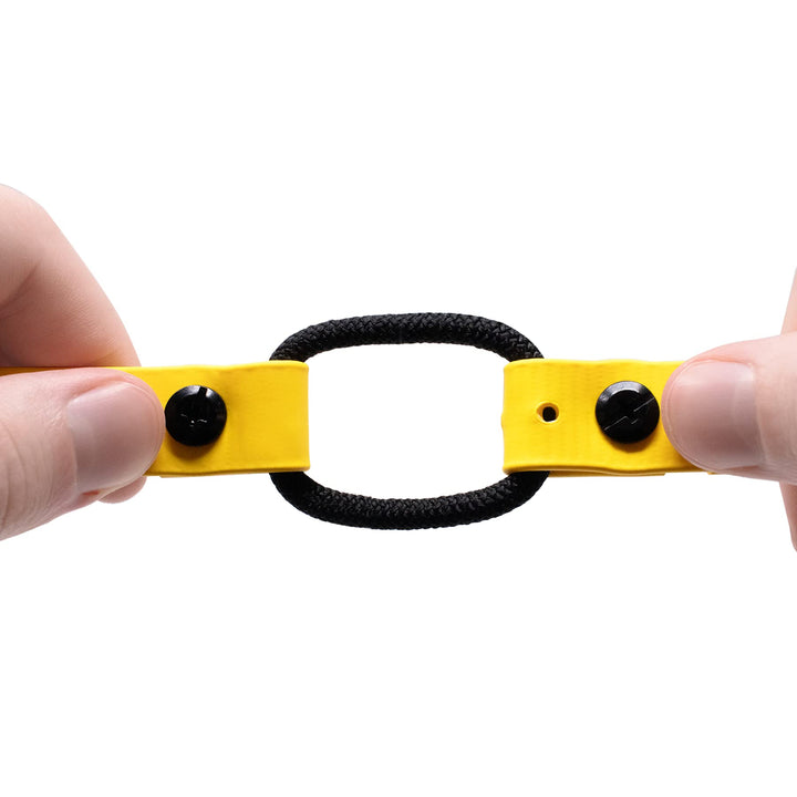 Educator Quick Snap Bungee Dog Collar, Biothane, Waterproof, Odorproof, Easy Connect and Disconnect Clasp and D Ring with Comfort Bungee Loop, Adjustable for Custom Fit, 1-Inch, Yellow 1" Wide Fits 800 and 1200 Series