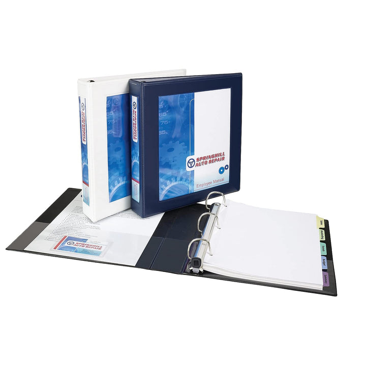 Avery Heavy-Duty Framed View 3-Ring Binder, 1" EZD Rings, 1 White Binder (68056)