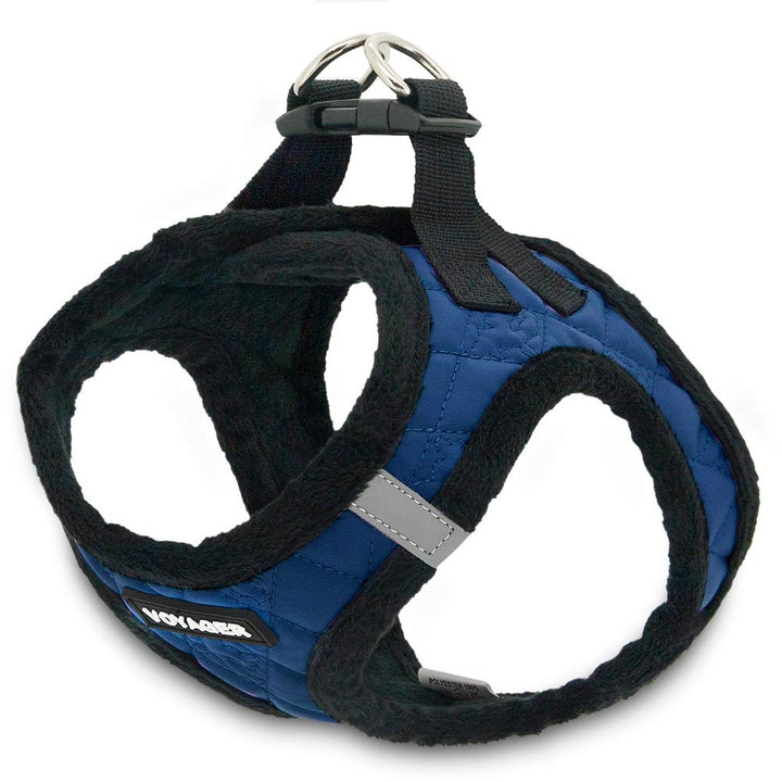 Voyager Step-In Plush Dog Harness – Soft Plush, Step In Vest Harness for Small and Medium Dogs by Best Pet Supplies - Harness (Royal Blue Faux Leather), L (Chest: 18 - 20.5") Harness (Royal Blue Faux Leather) L (Chest: 18 - 20.5")