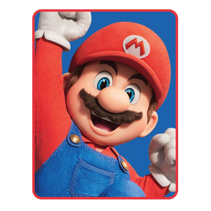 Franco The Super Mario Bros. Movie Kids Bedding Super Soft Micro Raschel Throw, 46 in x 60 in, (100% Official Licensed Product) 46" X 60"