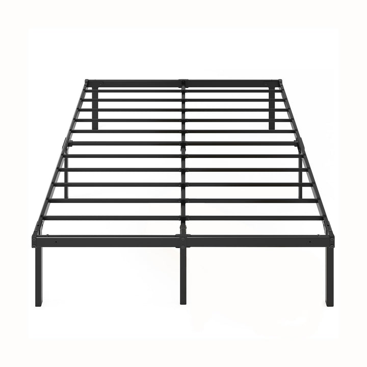 ZINUS Rumi 14in Easy SmartBase® Mattress Foundation, Sturdy Metal Bed Frame, No Box Spring Needed, Eco Friendly Packaging, Full Black Basic Assembly