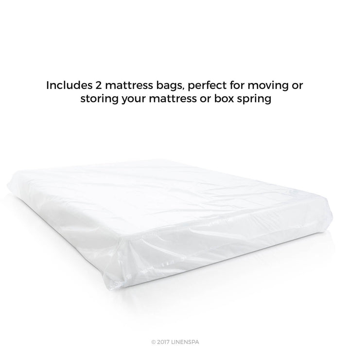 Linenspa Mattress Bag - 2 Pack Twin/Twin XL Mattress Bag for Moving and Storage - Mattress Protection, Dorm Room Essentials - Twin/Twin XL Mattress Storage Bag - Mattress Disposal Bag Twin/Twin XL