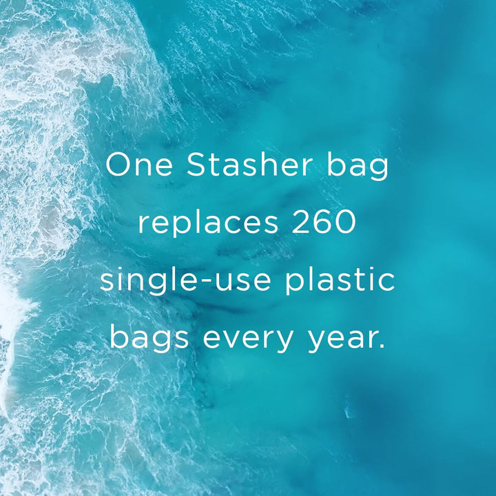 Stasher Platinum Silicone Food Grade Reusable Storage Bag, Clear (Stand-Up Mid) | Reduce Single-Use Plastic | Cook, Store, Sous Vide, or Freeze | Leakproof, Dishwasher-Safe, Eco-friendly | 56 Oz