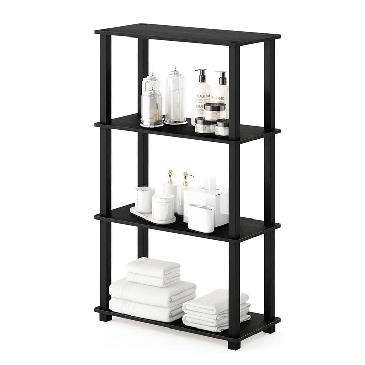 Furinno Turn-N-Tube 5-Tier Multipurpose Shelf / Display Rack / Storage Shelf / Bookshelf, Classic Tubes, Sonoma Oak/White 5-Tier Classic Tube