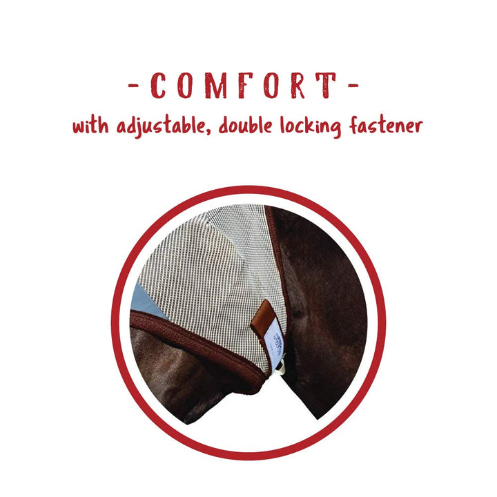 Pro-Force Equine Fly Mask | Horse Fly Mask with UV Protection | Adjustable Fit for Comfort | Without Ears