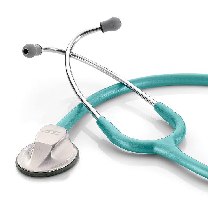 ADC Adscope Model 615 Platinum Sculpted Clinician Stethoscope with Tunable AFD Technology, Metallic Caribbean