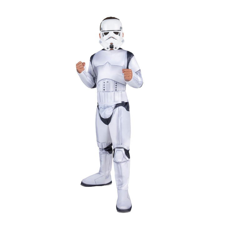 Star Wars Stormtrooper Official Youth Halloween Costume - Premium Quality Padded Jumpsuit with Plastic Mask Medium