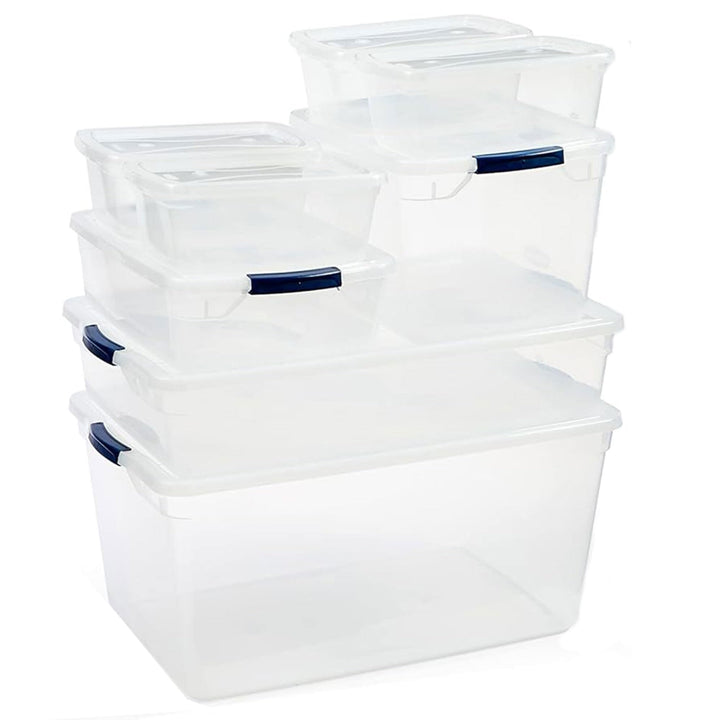 Rubbermaid Cleverstore Under the Bed 70 Qt Wheeled 2-Pack, Clear Storage Bins with Latching Lids, Stackable, BPA-Free, Made in USA Under the Bed - 2 Pack