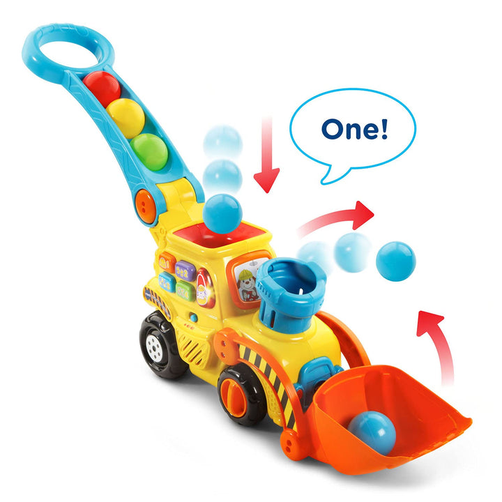 VTech Pop-a-Balls Push & Pop Bulldozer,Yellow Yellow