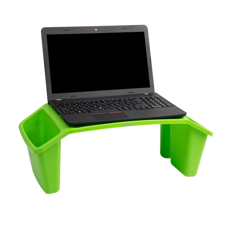 Mind Reader Kids Lap Desk, Activity Tray, Drawing, Stackable, Classroom, Portable, Plastic, 22.25" L x 10.75" W x 8.5" H, Green 1-Pack