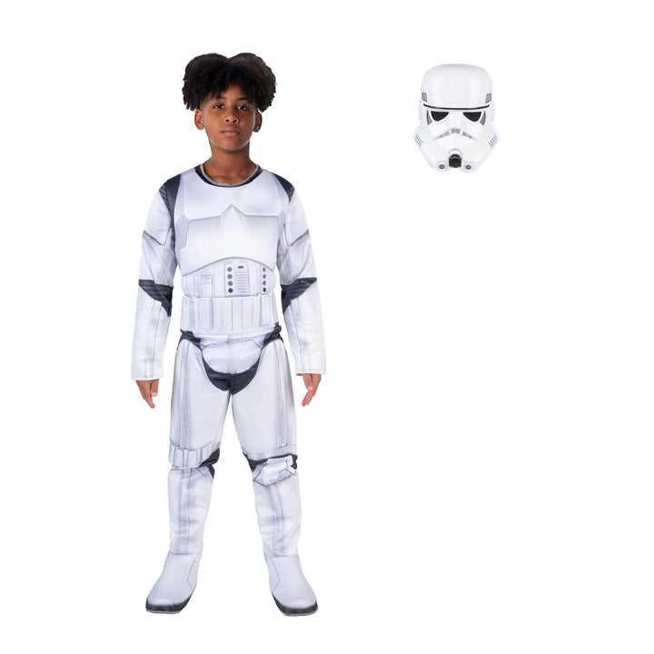 Star Wars Stormtrooper Official Youth Halloween Costume - Premium Quality Padded Jumpsuit with Plastic Mask Medium