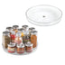 iDesign Recycled Plastic Lazy Susan Turntable Organizer, Pantry, Bathroom, General Storage and More, The Linus Collection – Set of 2, 9”, Clear 9" Inch