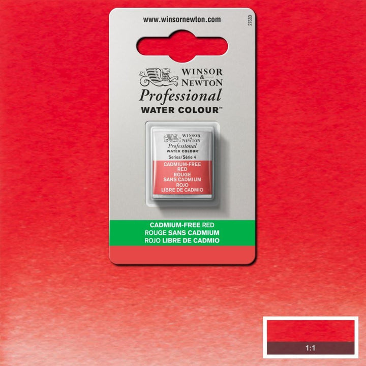 Winsor & Newton Professional Watercolor, Half Pan, Cadmium-Free Red