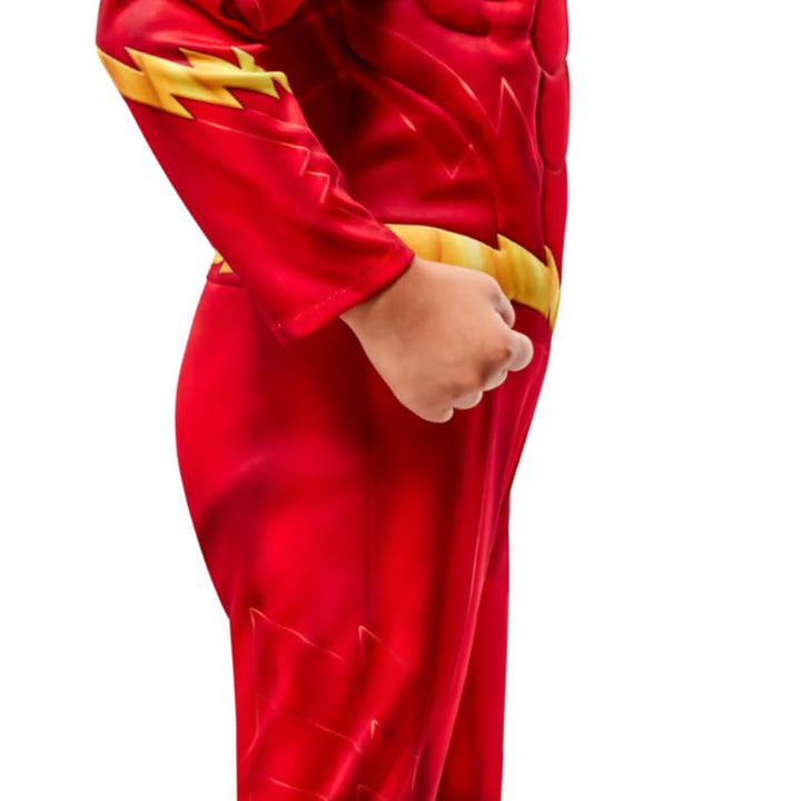 Rubies Boy's The Flash Boy's the Flash Deluxe Costume Jumpsuit and Headpiece Small As Shown