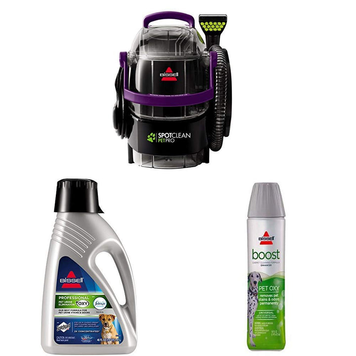 Bissell SpotClean Pet Pro + Pro Pet Formula + Pet Oxy Boost Spotclean Pet Pro + Pet Pro Portable + Boost