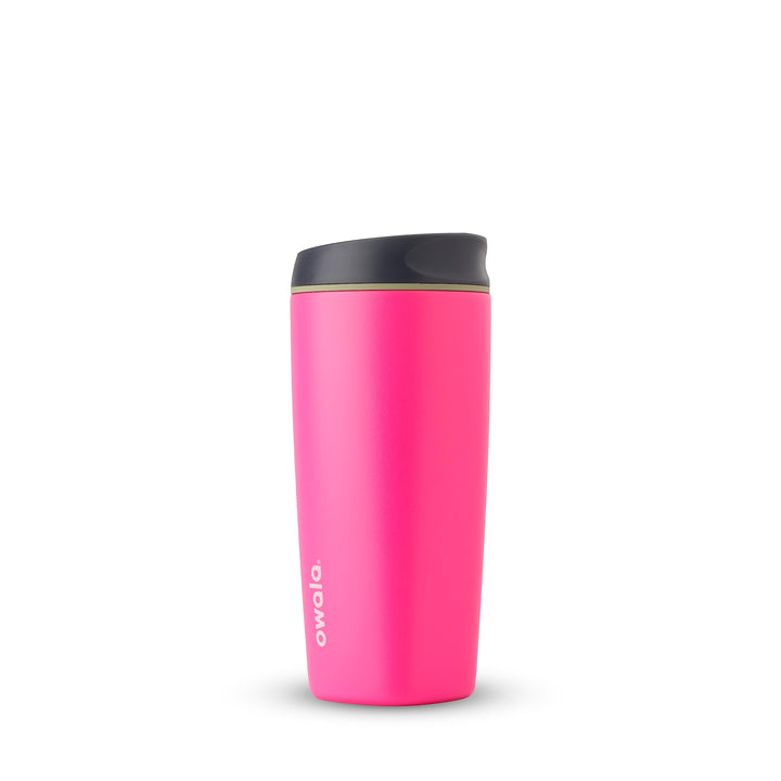 Owala SmoothSip Insulated Stainless Steel Coffee Tumbler, Reusable Iced Coffee Cup, Hot Coffee Travel Mug, BPA Free, 20 oz, Pink (Watermelon Breeze) Watermelon Breeze