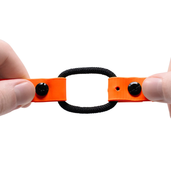 Educator Quick Snap Bungee Dog Collar, Biothane, Waterproof, Odorproof, Easy Connect and Disconnect Clasp and D Ring with Comfort Bungee Loop, Adjustable for Custom Fit, 1-Inch, Orange