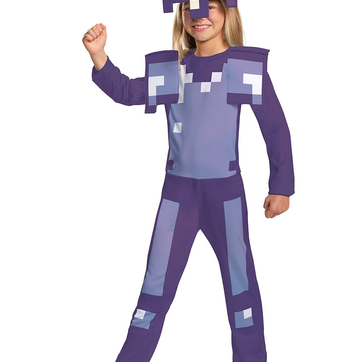 Minecraft Costume, Enchanted Diamond Armor Outfit for Kids, Minecraft Costume Halloween Medium (7-8)