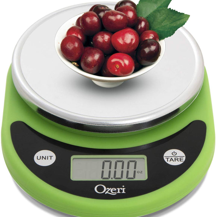 Ozeri Pronto Digital Multifunction Kitchen and Food Scale, Black on Lime